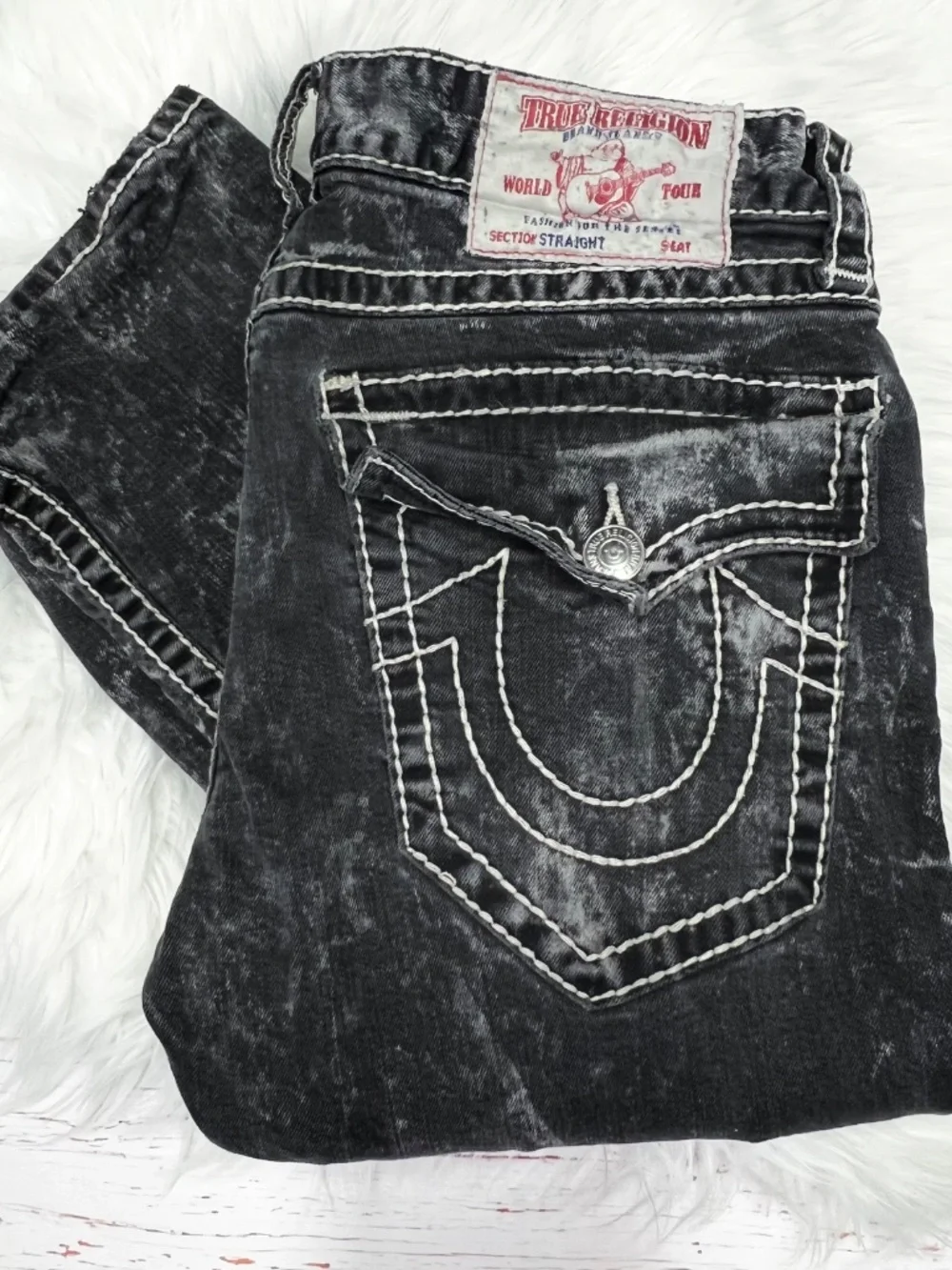 👖|•TRUE RELIGION•| Distressed Straight Leg Jeans Size 32x30👖